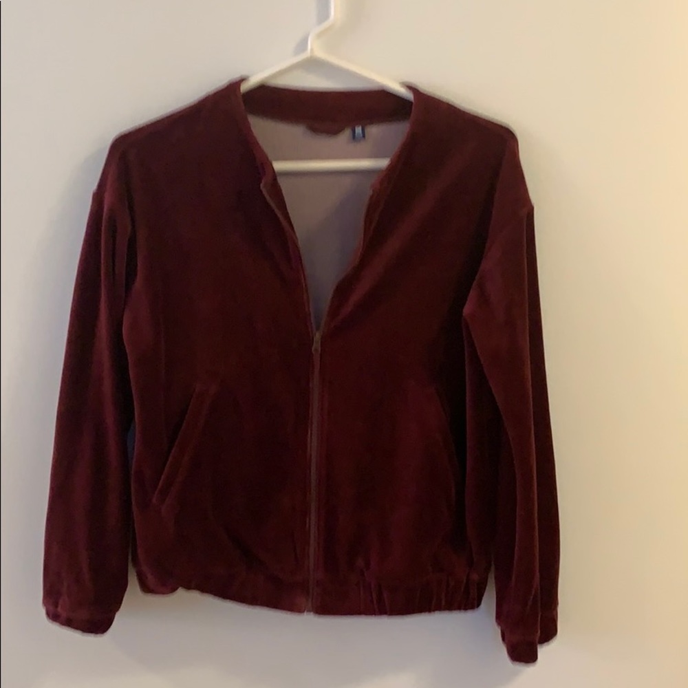 Uniqlo kids velvet track jacket